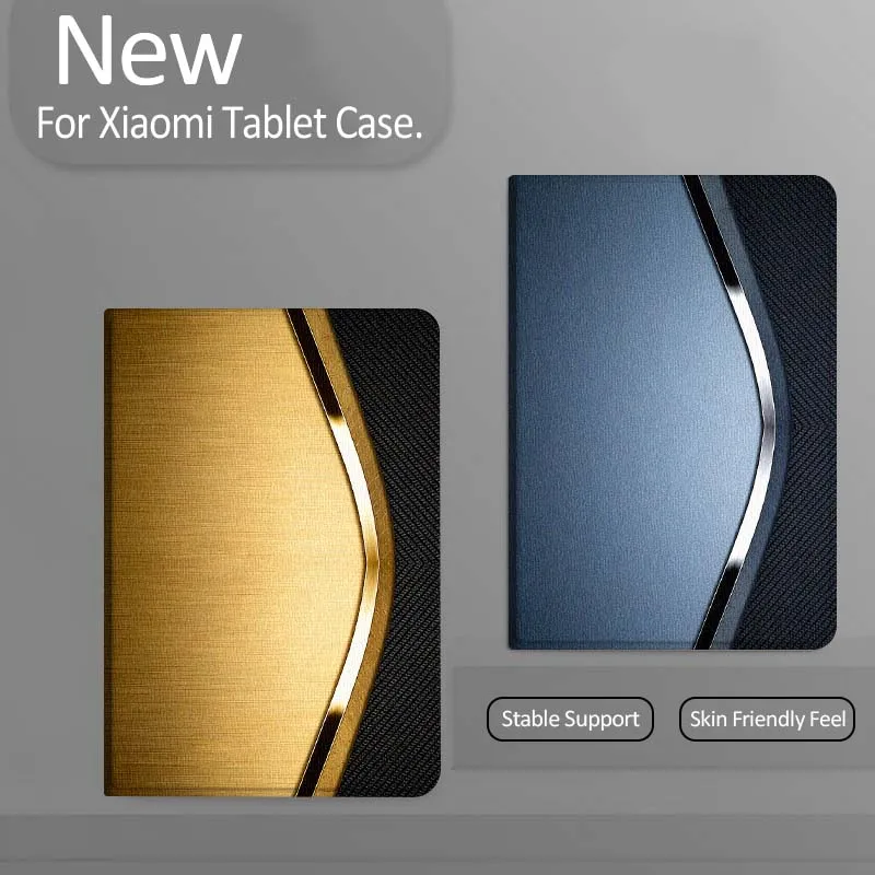 

Golden Metal Curved Edge Tablet Case For Xiaomi Redmi Mi Pad 4 5 6 7 8 K SE Mini Pro Plus Max 10.1 11.2 inch