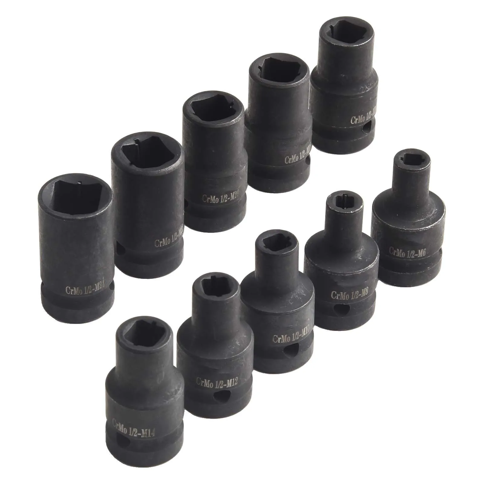 10pcs Square Tap Socket Set 1/2