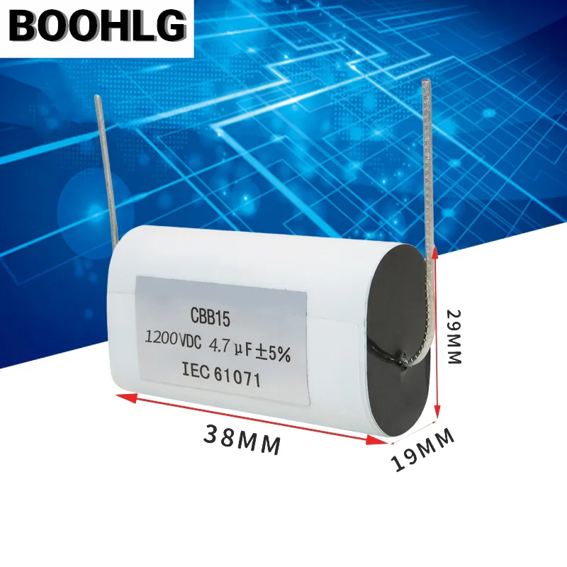 

MKP-L 4.7UF Microfabrication 1200V Uninduced Axial Absorption Capacitor CBB16 1200VDC