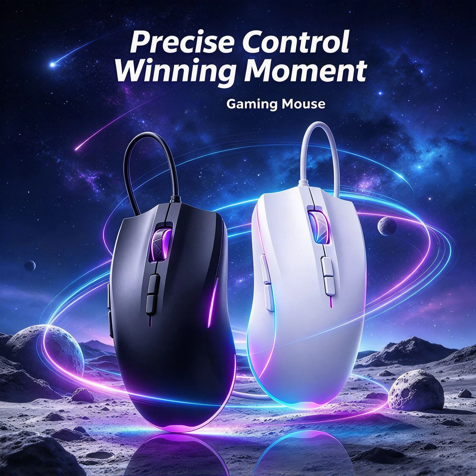 Wired Gaming Mouse 7 Buttons RGB Backlit 7200DPI Adjustable USB Ergonomic Computer Optical Ergonomic Mice Gamer PC Laptop Office