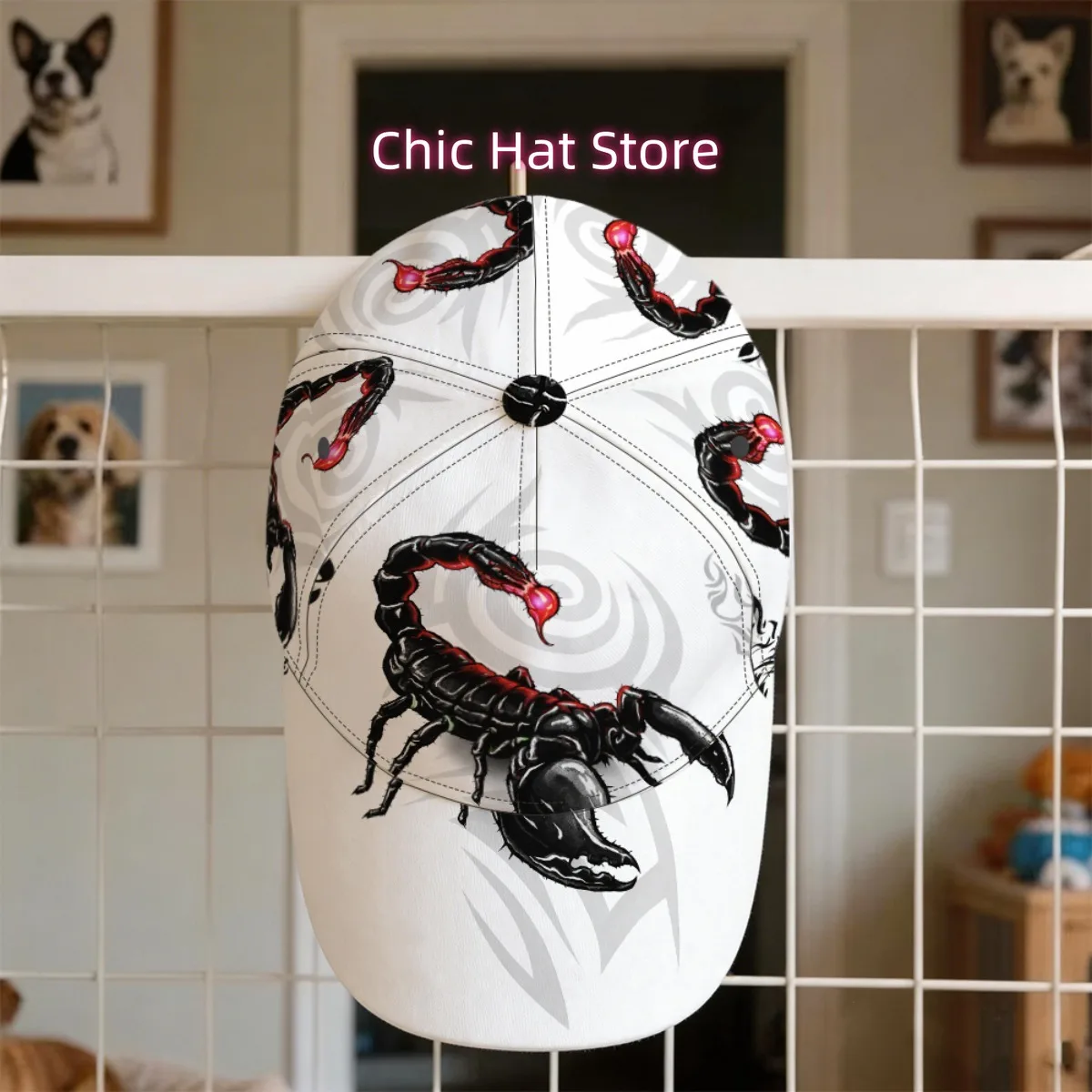 1pc Retro Scorpion Tattoo Baseball Cap with Full Scorpion Print & Tattoo - Lightweight Breathable Curved Brim Cap Suitable for J