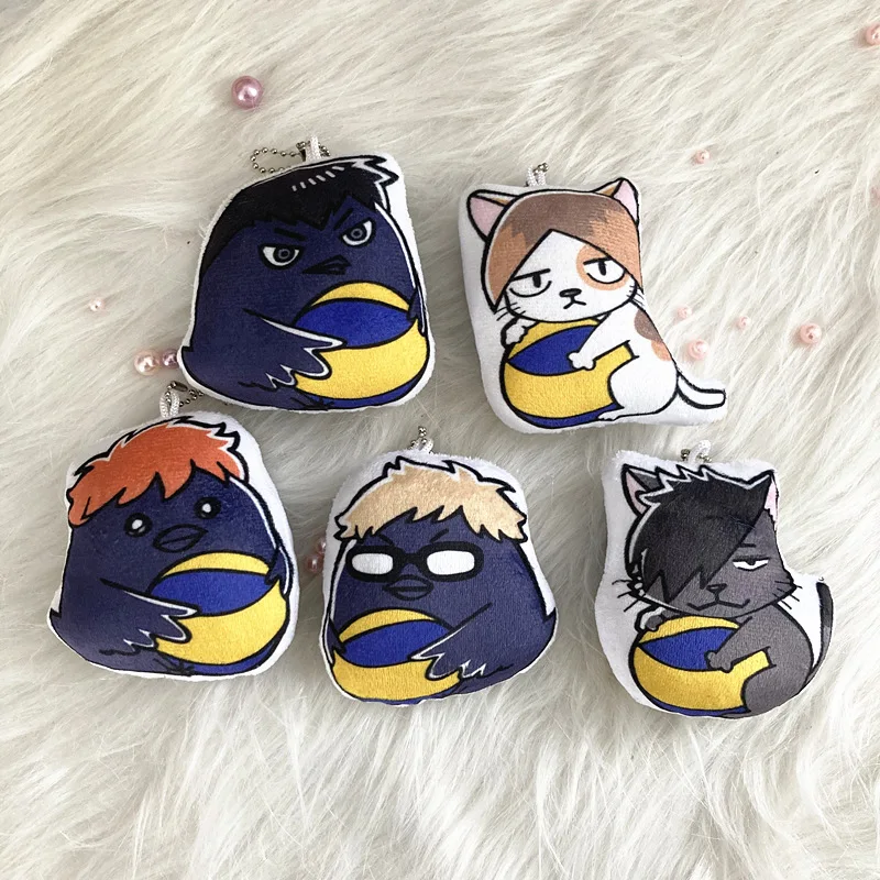 10/35cm Anime Haikyuu Animal Stuffed Pillow Doll Toy Hinata Shoyo Kageyama Tobio Crow Cat Plush Pendant Kids Gift Bag Decoration