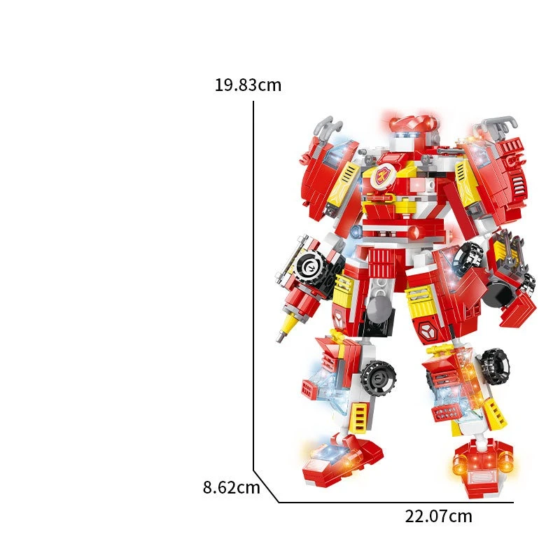 Fire Line Rescue Fire Small Particle assembly building block Boy Interactive Gift Model car
