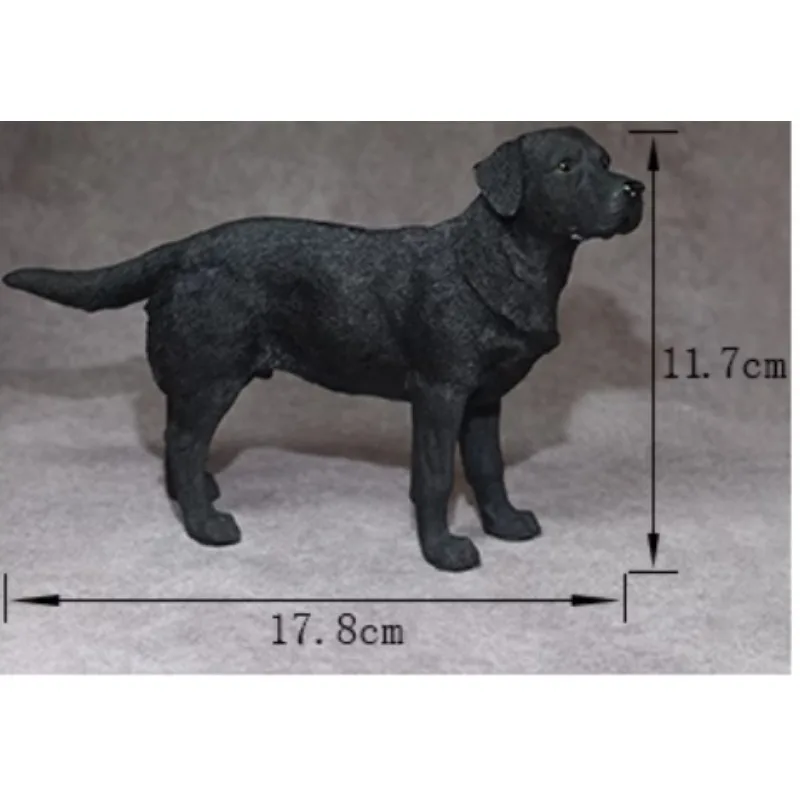 1/6 Scale Resin Black Labrador Retriever Simulation Dog Model Scene Props for 12Inch Soldier Action Commemorative Collection