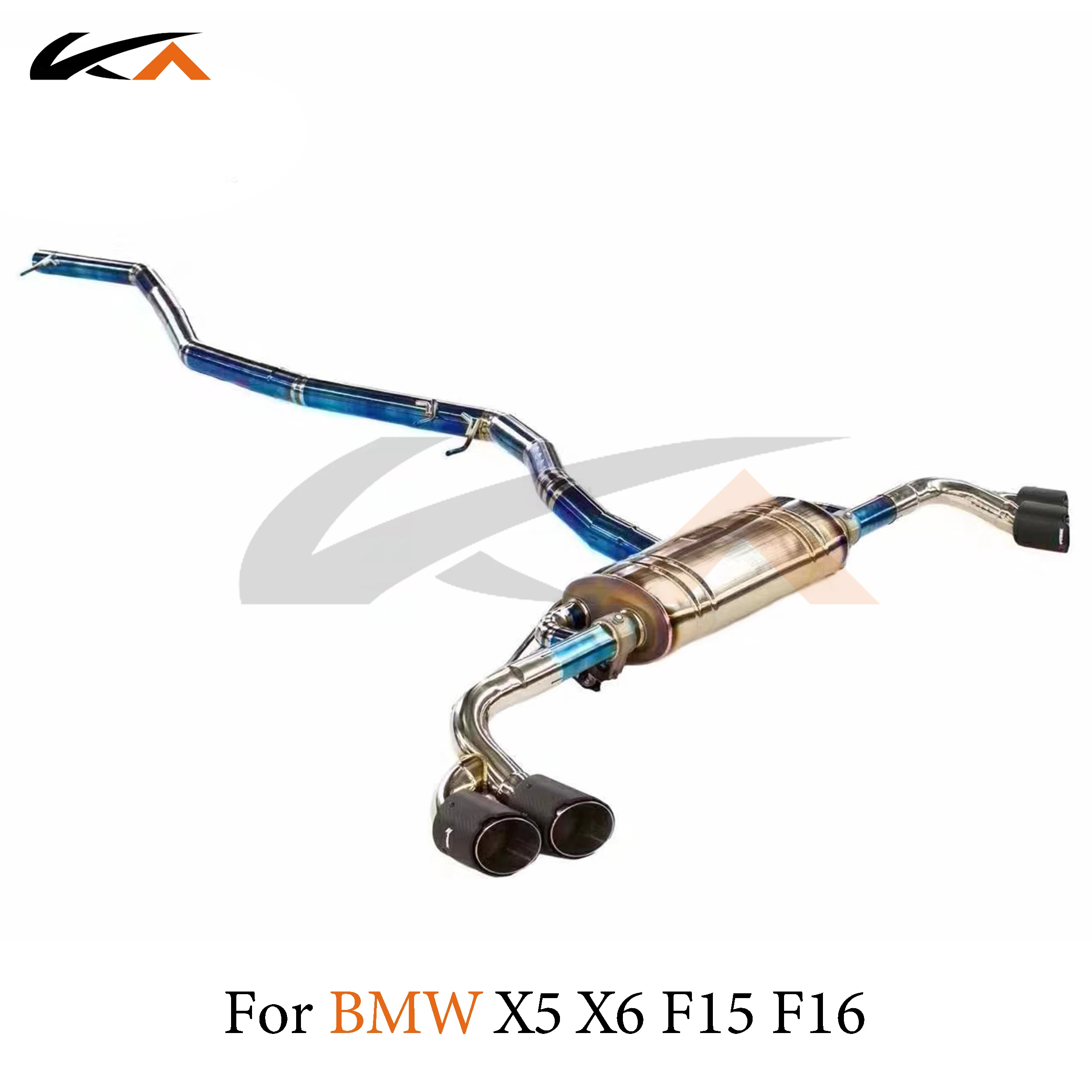 

KA Tuning exhaust system titanium alloy catback for BMW X5 X6 F15 F16 N55 3.0T performance auto parts with muffler and valve