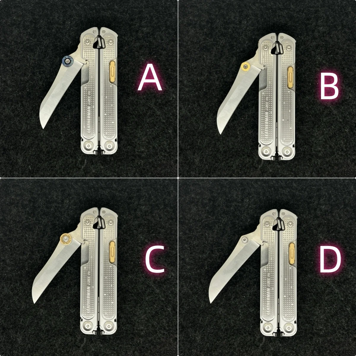 VG10 Steel Main Blade with 4 Types Thumb Grip For Leatherman P2 P4 ARC Main Knife MOD DIY Accessories