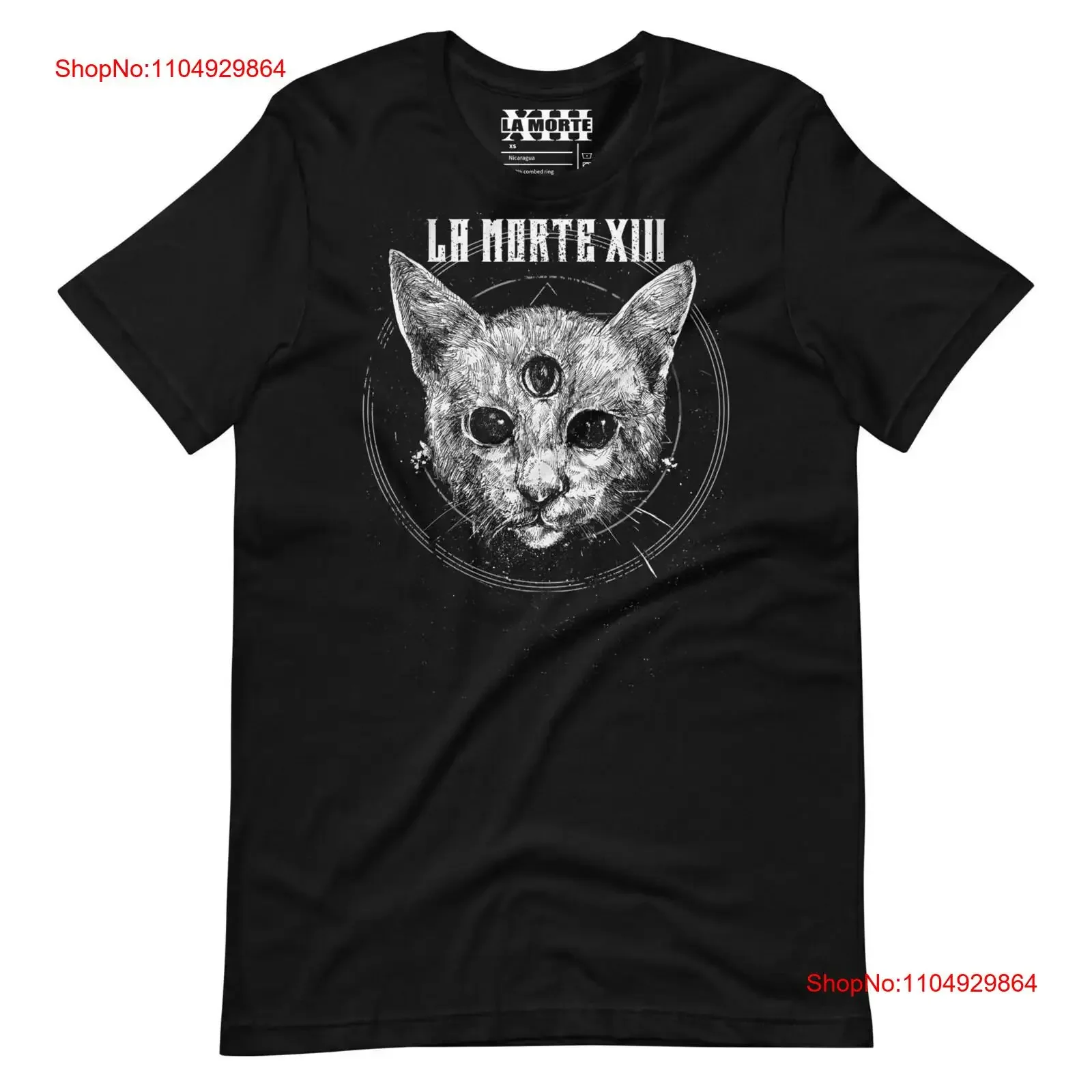 Ajna Okkult Fashion Goth Style Witchy Gender Neutral T-Shirt Top Street Wear La Morte XIII Vintage Washed Homme Stilvoll weich