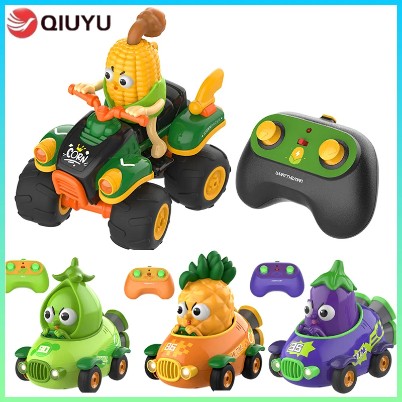 

Y02 Pineapple Y03 Eggplant Y06 Corn Y07 Pea Remote Control Car Simulation Vegetable Off-Road Vehicle Cool Lights Rc Racing Toy