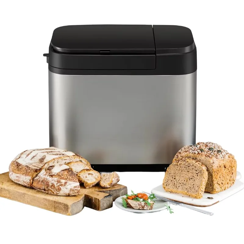 Fully Automatic Bread Maker Horizontal Design Raisin Nut Spreader Yeast Dispenser 31 Programs Two-Temp