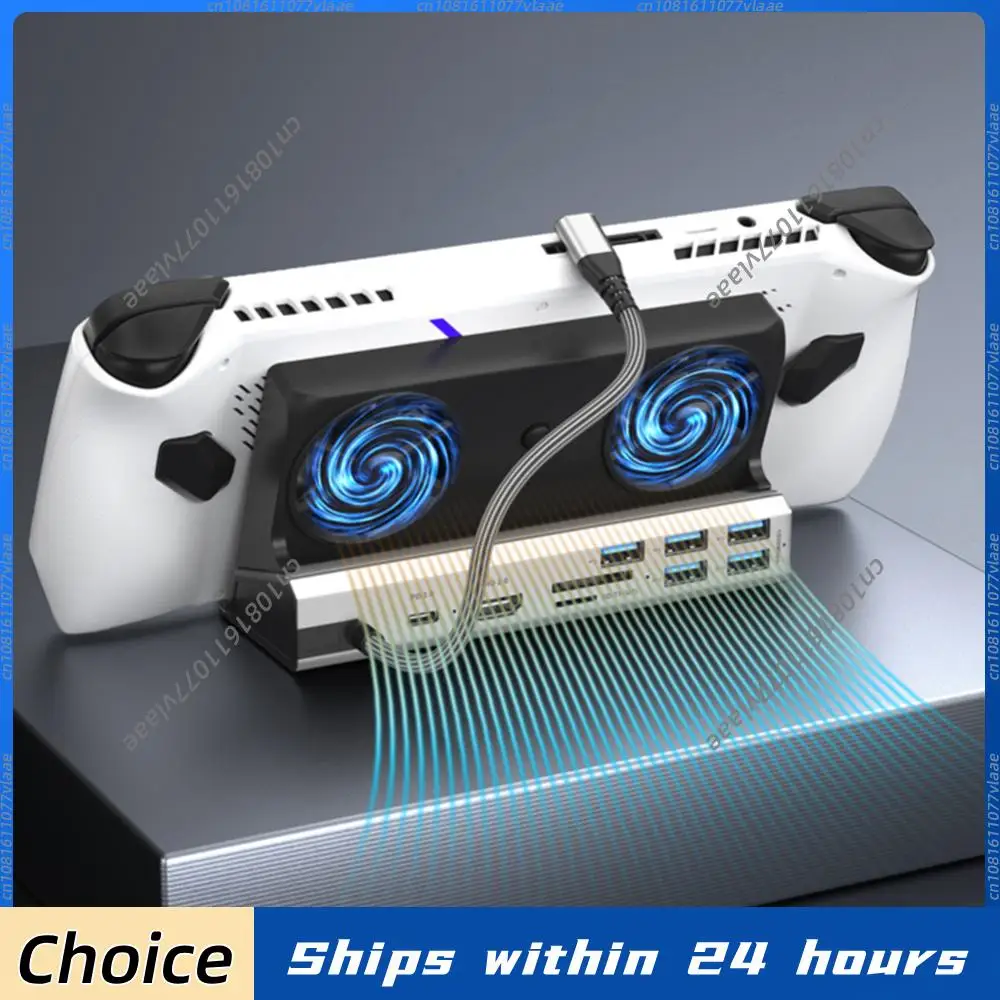 

Dock Console Hub 4K 60Hz TV Base Stand HDMI-Compatible Dock Stand Gigabit Ethernet 1000Mbps Type C USB 3.0 2.0 for ROG Ally Game