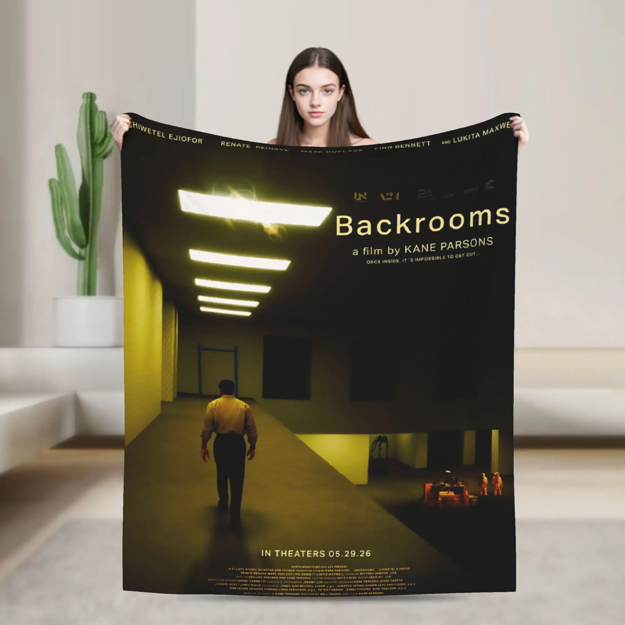 Backrooms Horror Movie 2026 Blanket Multi-size Super Soft Cozy  Throw Blankets for Couch Sofa and Bed