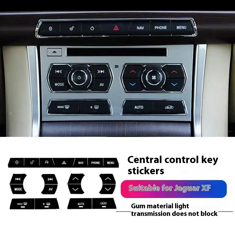 The best original car-style car Black button protection patch Sticker for jaguar XF X250 2008 2009 2010 2011 2012 2013 2014 2015