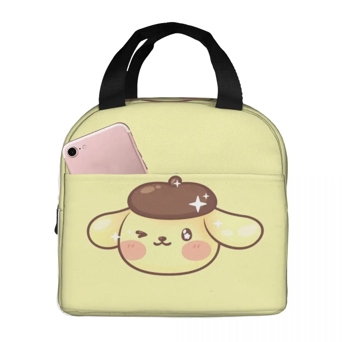 Pompompurin Wink Insulated Lunch Bag Leakproof Hello Kitty Meal Container Thermal Bag Tote Lunch Box School Picnic Girl Boy