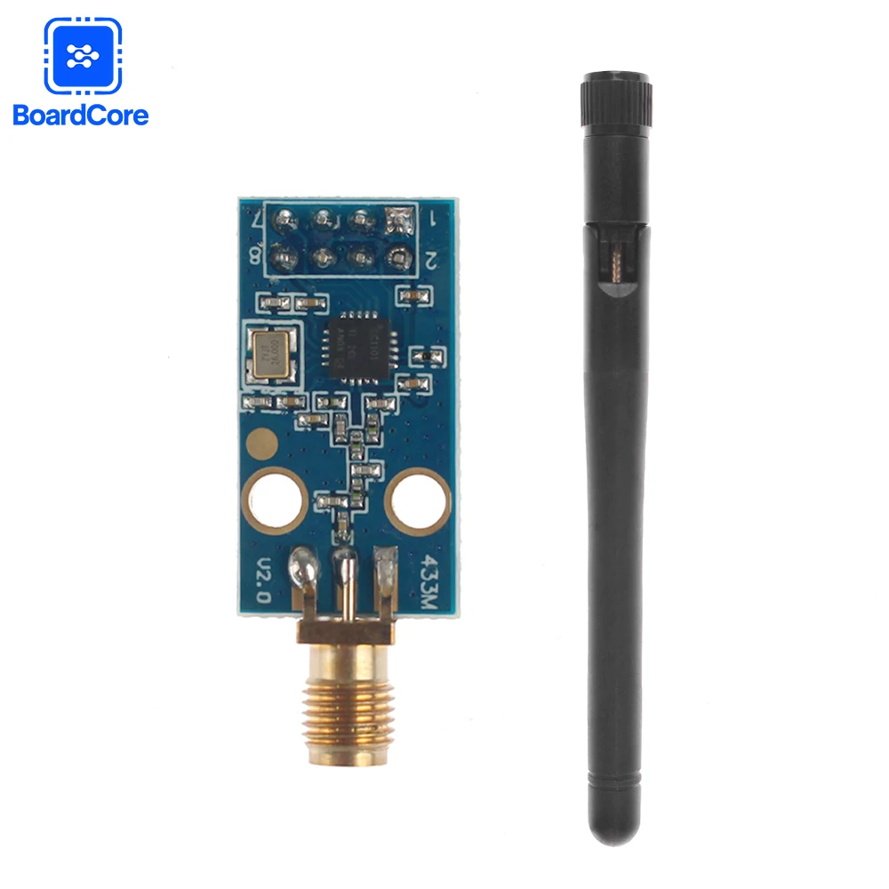 1 комплект беспроводного модуля CC1101 433 МГц с антенной SMA, модуль беспроводного приемопередатчика