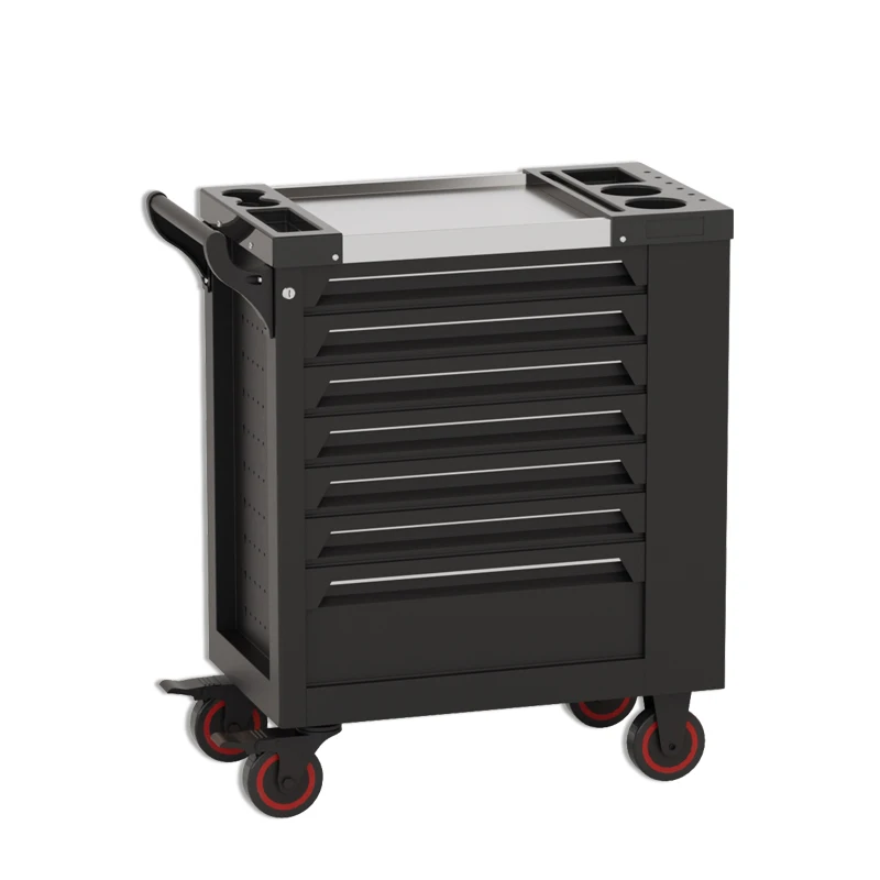 Lemari Perkakas 7 Pengemudi Meja Baja Tahan Karat Kabinet Organizer Alat Kapasitas BesarKotak Peralatan Perbaikan Mobil