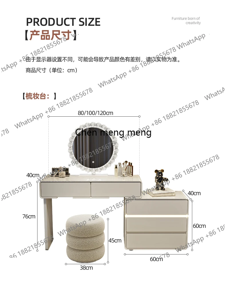 Service Modern Vanity Table Organizer Desgin Cabinet Drawers System Dressing Table Storage European White Vestidores Furniture
