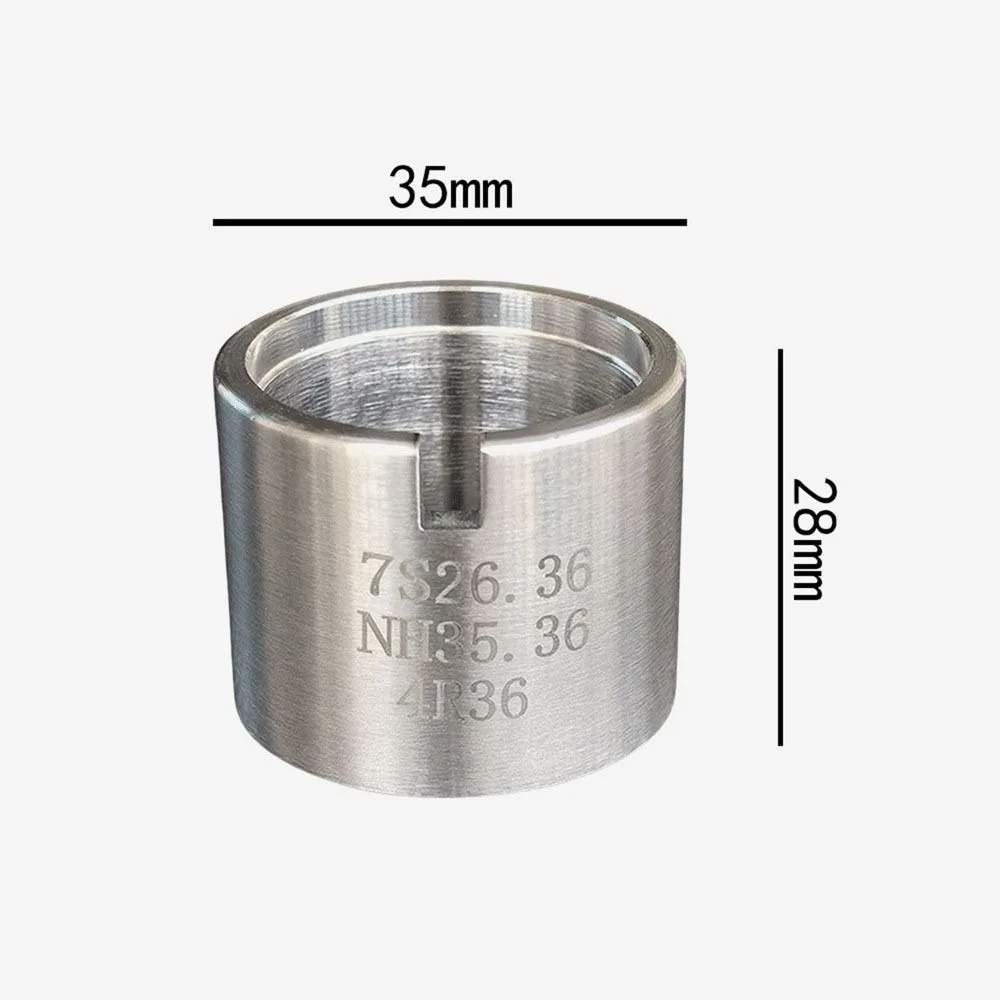 الفولاذ المقاوم للصدأ ساعة حركة حامل قاعدة قوس الدقة التجنيب قوس ل SKX007 NH34/35/36/37/38 7S26 7S36 4R36
