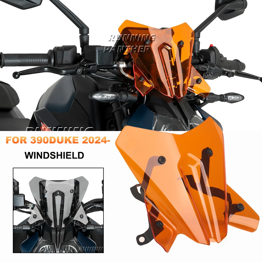 

Для 390 Duke 390Duke Duke 390 2024-2025 аксессуары для мотоциклов, дефлектор переднего лобового стекла, спортивный экран, ветрозащитный экран