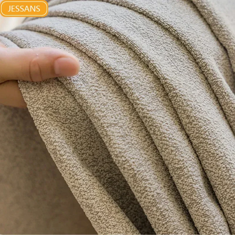 

2025 Nordic Style Curtains for Living Dining Room Bedroom Beige Simple Thickened Thermal Insulation Imitation Cashmere Custom