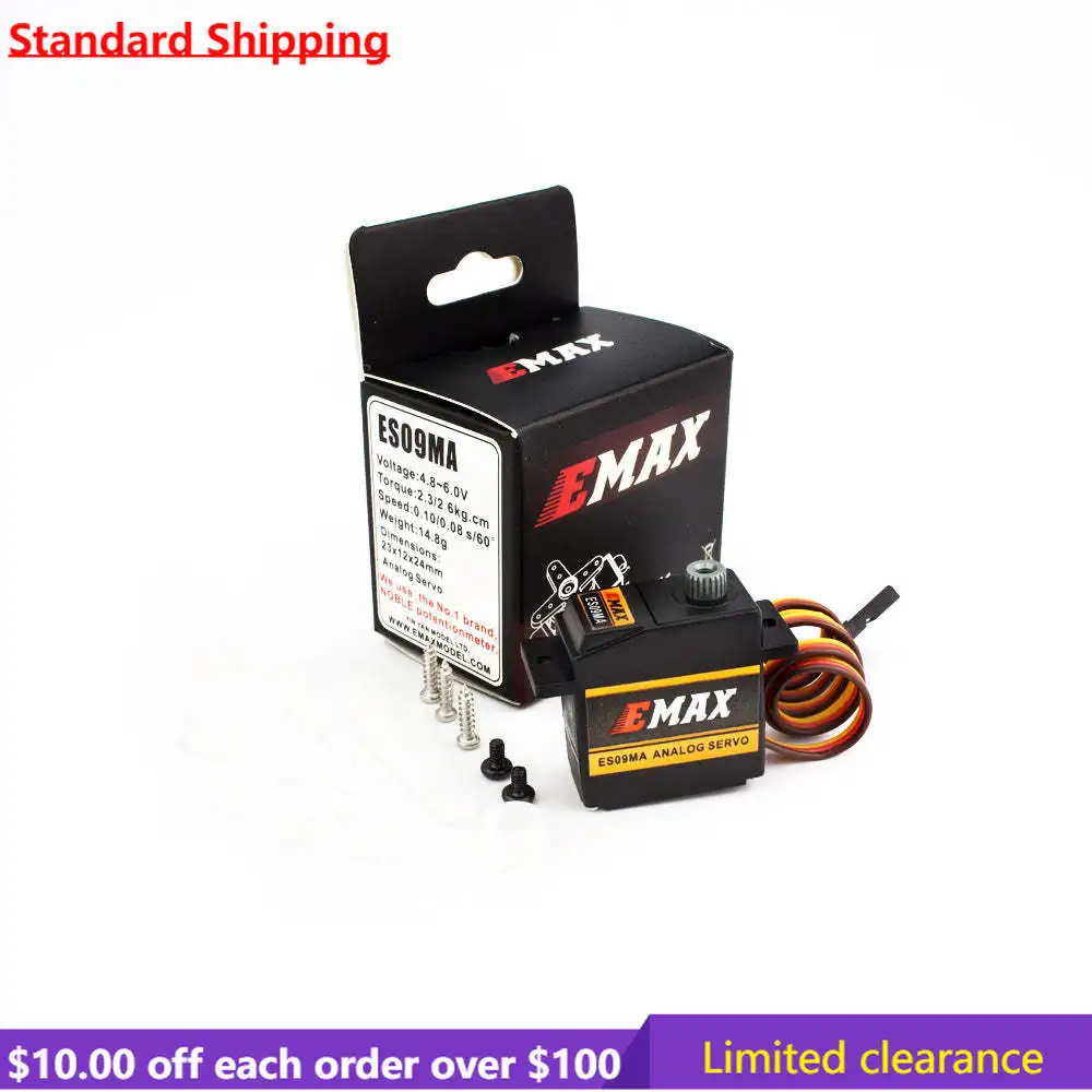 Limited Clearance EMAX ES09MA (dual-bearing) Specific Swash Servo