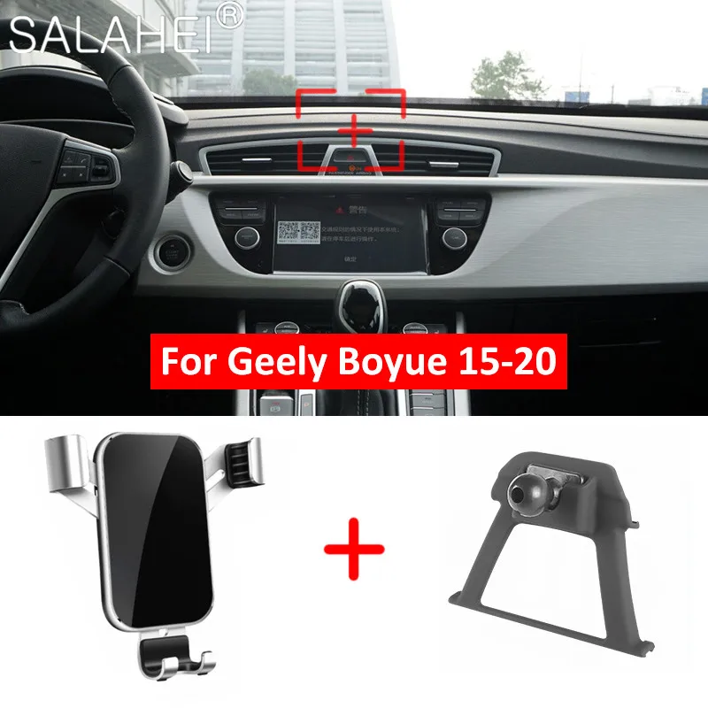 Mobile Phone Holder For Geely Boyue Atlas 2015 2016 2017 2018 2019 2020 Air Vent Interior Dashboard Accessories Phone Holder