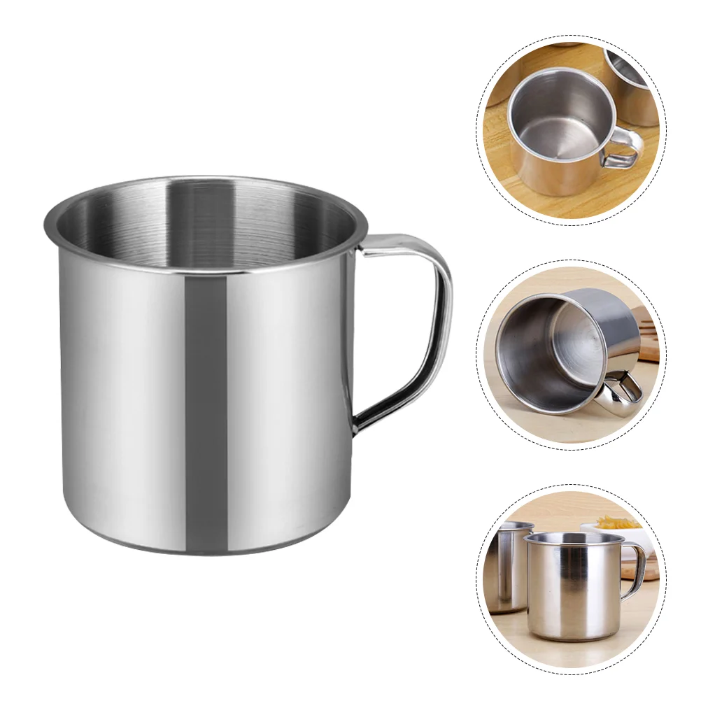 2 Pcs Stainless Steel Water Cup Multipurpose Mug Cups Camping Coffee Kindergarten Tea