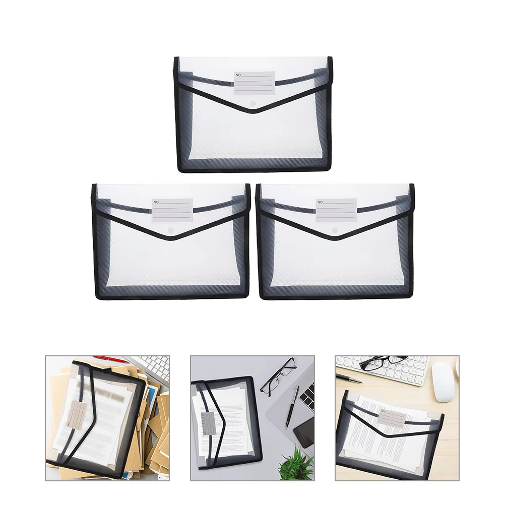 A4 File Bag Receipt Holder Organizer Document Folders with Snap Button Convenient Pockets Wallets Bags for Women