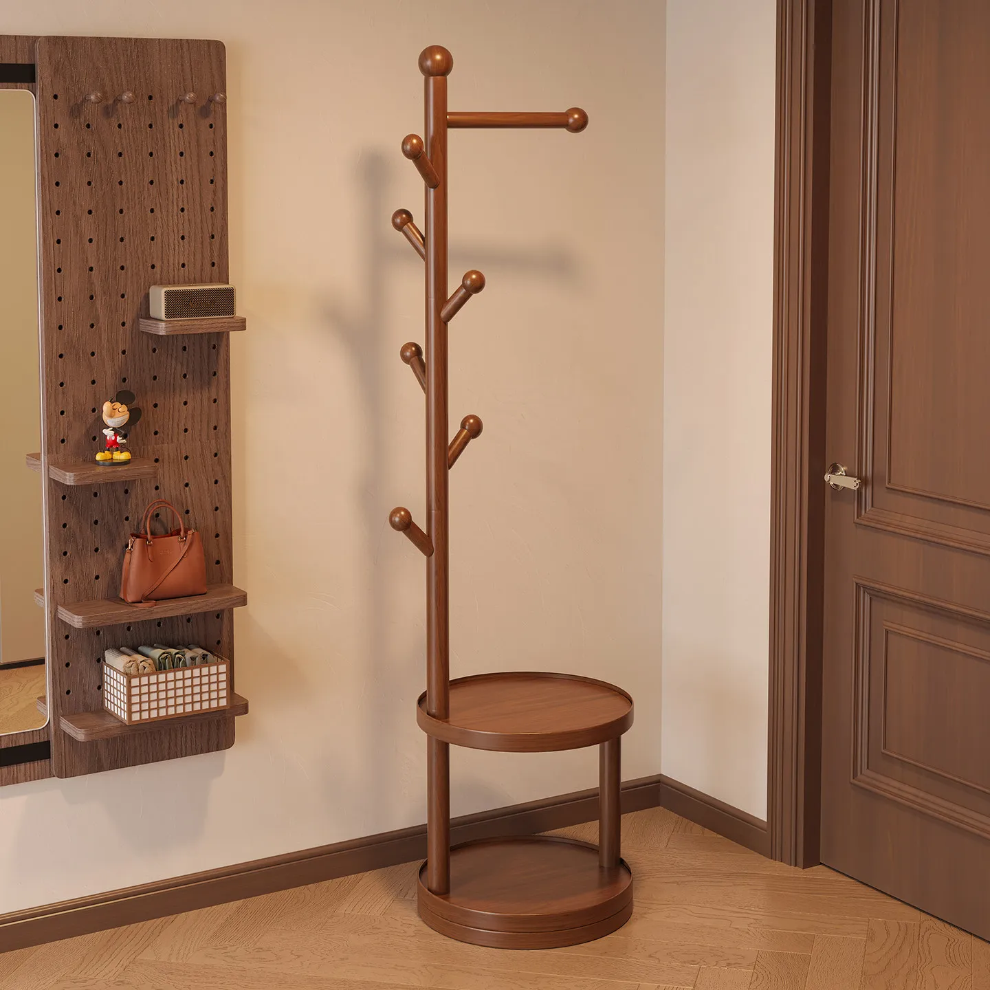 Hanging hanger Floor-to-ceiling bedroom hanger Home storage Small coat rack
