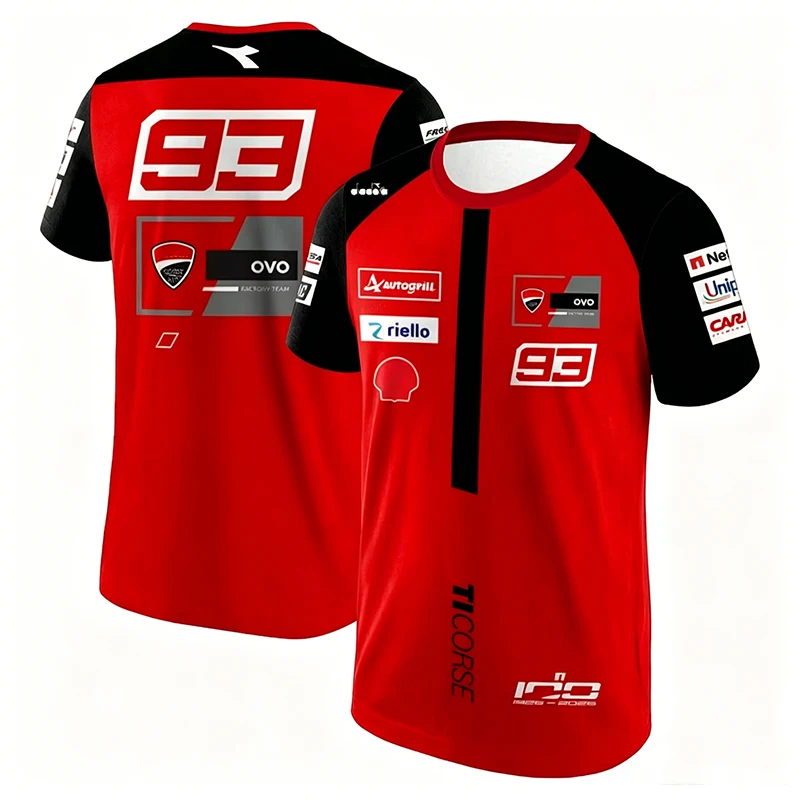 2026 Summer New Francesco Bagnaia 63 Racing Team Men's Outdoor Sports Quick-Dry Short-Sleeve T-Shirt Size 93 Fan Edition Top
