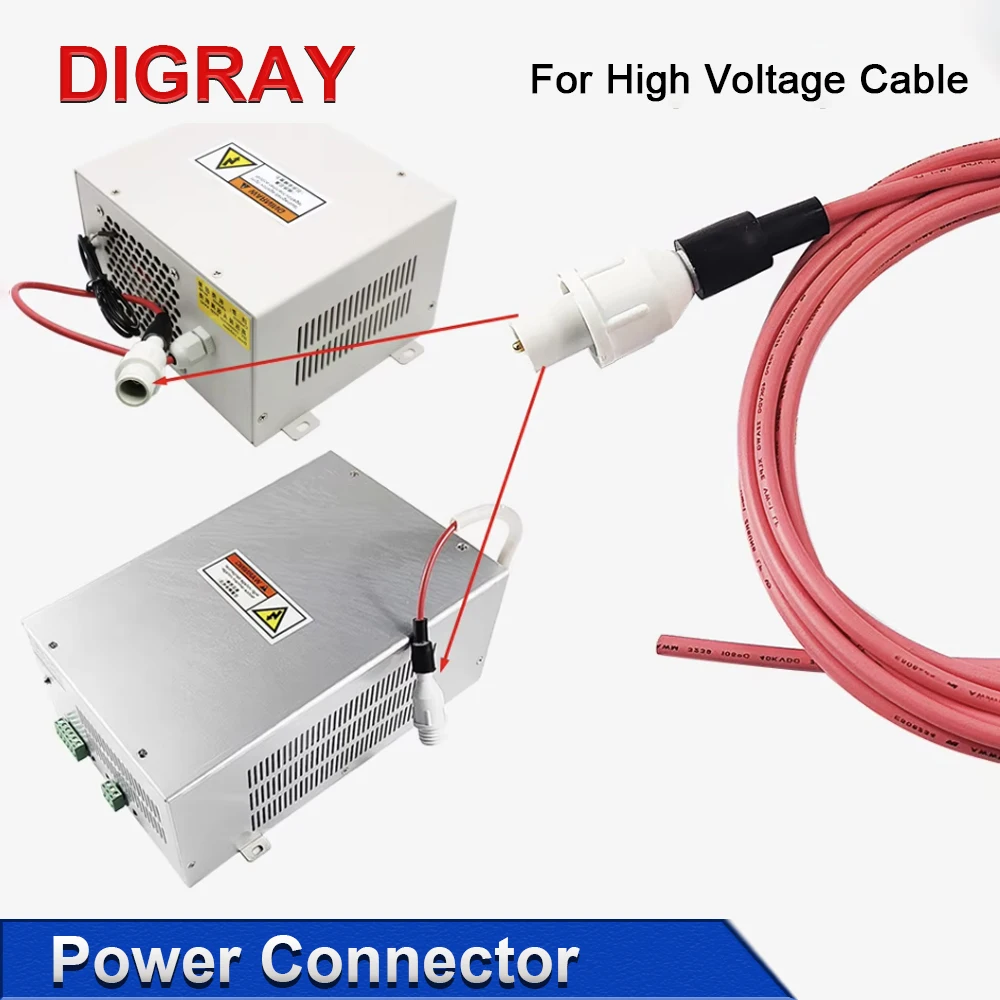 DIGRAY High Voltage Adapter/Connector for Laser Power High Voltage Cable