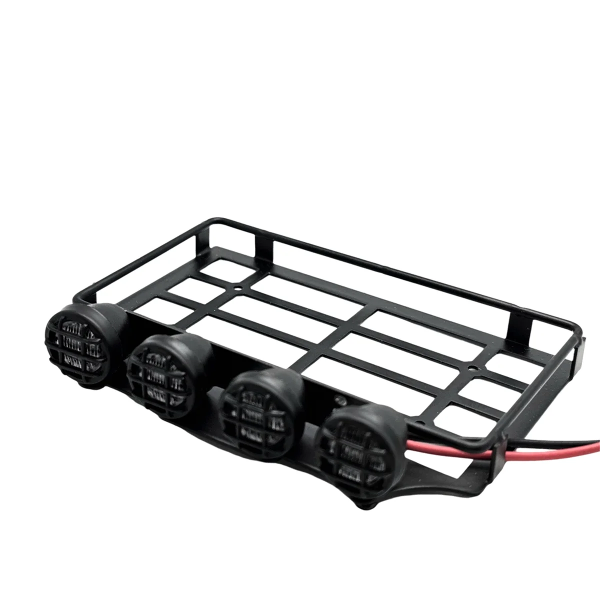 Universal Roof Racks Luggage Carrier Car Frame with LED Light for 1/12 MN82 RC Crawler Car Parts Round Lamp