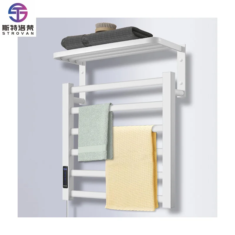 Foldable Stainless Steel Heated Towel Warmer Rack Electric Bathroom Plug-in Electric Heated Towel Rack
