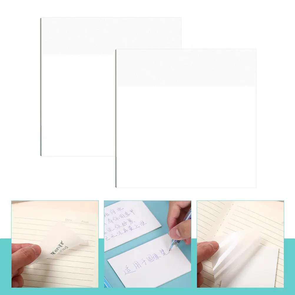 200Sheets Transparent Multipurpose Memo Pads Removable Lightweight Pocket Friendly for School Office Household
