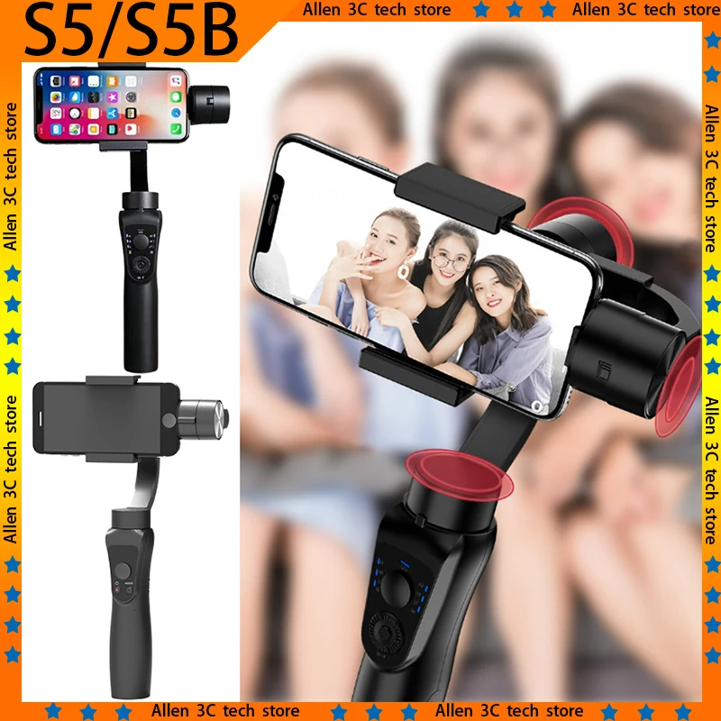 Upgraded Selfie Sticks Mobile Phone Stabilizer Three-axis Anti-shake Handheld Gimbal Phone Tripod Custom Sports Camera Tripod