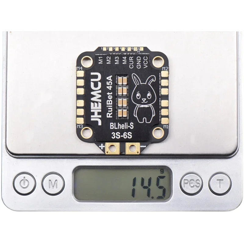 JHEMCU RuiBet 45A/55A BLHELI_S Dshot600 3-6S bezszczotkowy 4w1 ESC 30X30mm dla FPV Freestyle kontroler lotu stos DIY części