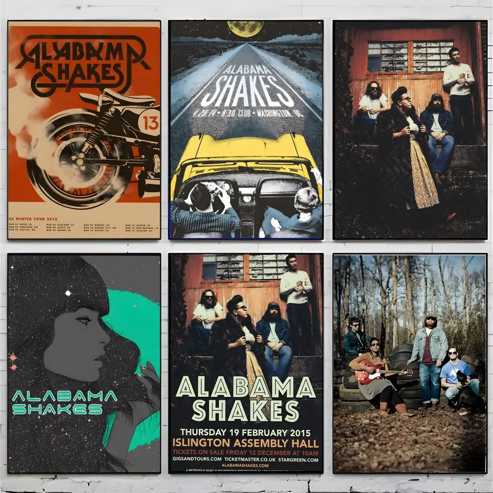 Pôster da banda folk A-Alabama Shakes, decoração de bar de primeira linha, arte e decoração para casa, presentes
