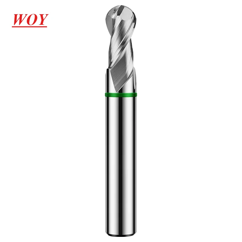 

TGH-HRC50 2-Flute Tungsten Steel Carbide For Aluminum Woodworking Milling Cutter CNC Machining Center Ball Nose End Mills