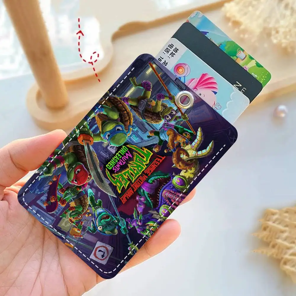 الكرتون السلاحف لعبة أنيمي-TMNT الوصول والوجبة حامل بطاقة المفاتيح الائتمان معرف البنك بطاقة واقية المفاتيح قلادة الموضة #1