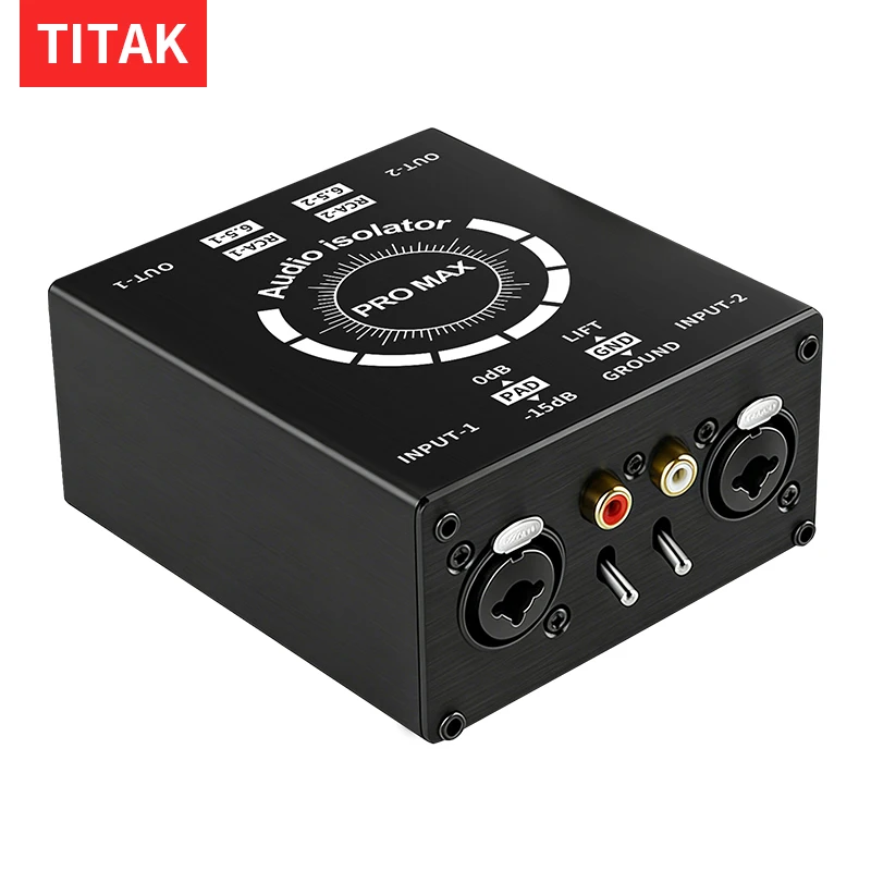 Multifunctional XLR Audio Isolator Current Sound Noise Cancellation for Mixer Microphone Common Ground Filter Noise Isolator