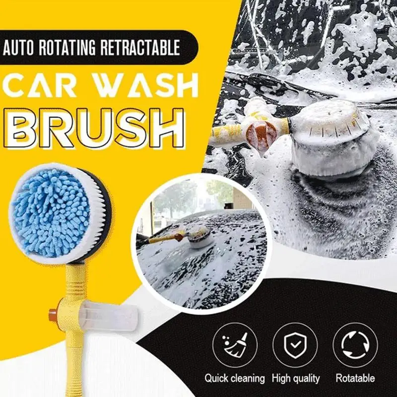 

Long Telescopic Car Wash Brush New Adjustable Vehicle Cleaning Brush 360 Degree Rotatable Auto Detailing Washing Chenille Broom