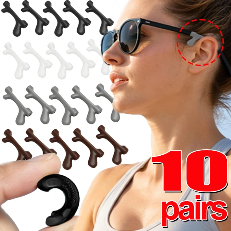 4/20pcs Silicone Anti-slip Ear Hooks Soft Antiskid Glasses Leg Ear Sleeve Anti-fall Eyewear Holder Accessories for Women Men