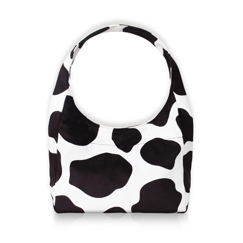

Fashion Cow Pattern Shoulder Bags Women Causal Totes Ladies Canvas Handbags Female Large Capacity Reuseable Shopping Bags