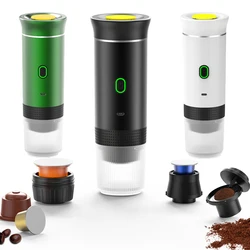 Machine à café expresso électrique portable sans fil, 3 en 1, capsule en poudre, voyage, maison, camping, nouveau