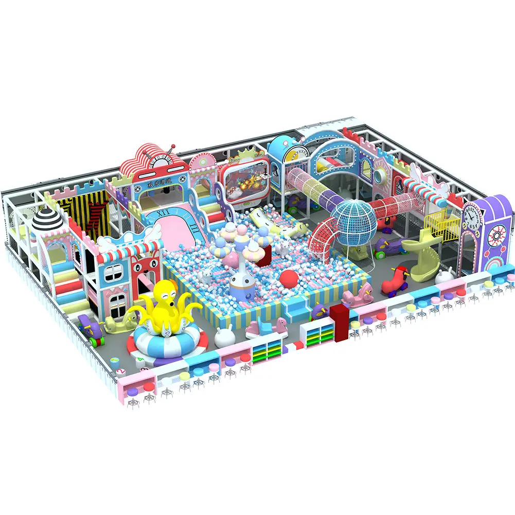 Customized Patio De Juegos Interior Soft Play Equipment Wood Children's Indoor Playground