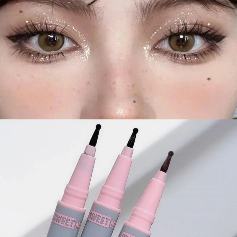 Long-Lasting Face Fake Tear Mole Pen Black Natural Lifelike Freckle Stamp Pencil Waterproof Dot Spot Pen Korean Makeup Cosmetics