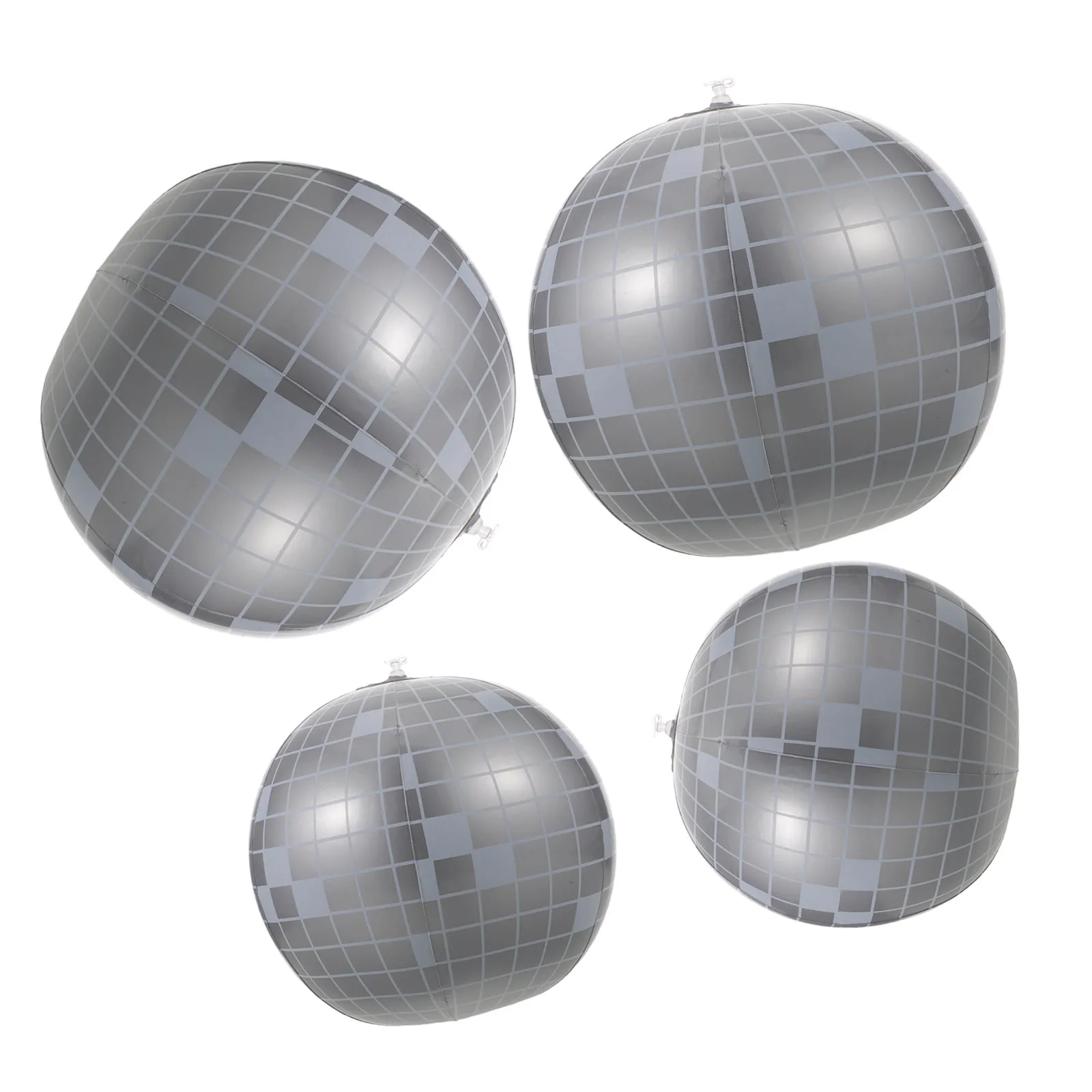 

4Pcs Inflatable Disco Ball Silver Mirror Retro Party Decorations Dance Hall Props Wedding Prom Graduation Festival Supplies