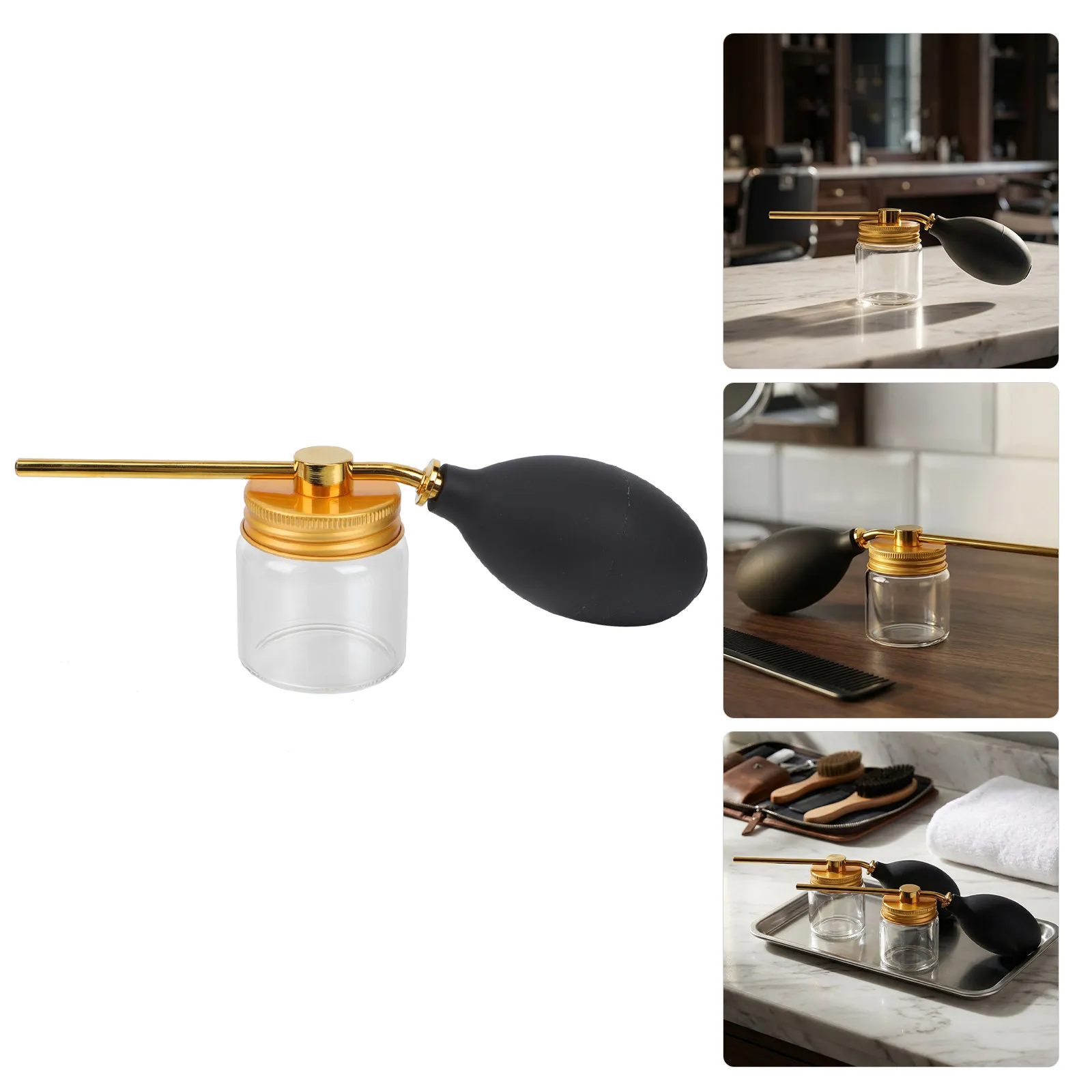 2Pcs Hair Fiber Spray Applicator Bottle Refillable Pump Leakproof Ergonomic Tool for Hair Fiber Thickening Enhancement