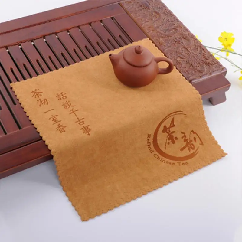 Paño Absorbente de Arcilla Púrpura para Tetera, Estilo Vintage, Paño Especial para Limpiar el Juego de Té, Paño para Mantener la Mesa de Té