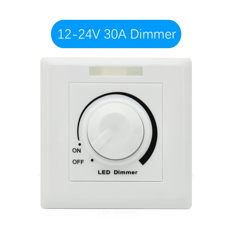 DC12V 24V 30A LED Dimmer Adjustable Switch Brightness panel controller Dimmers For Dimmable 5050 5630 led strip Light