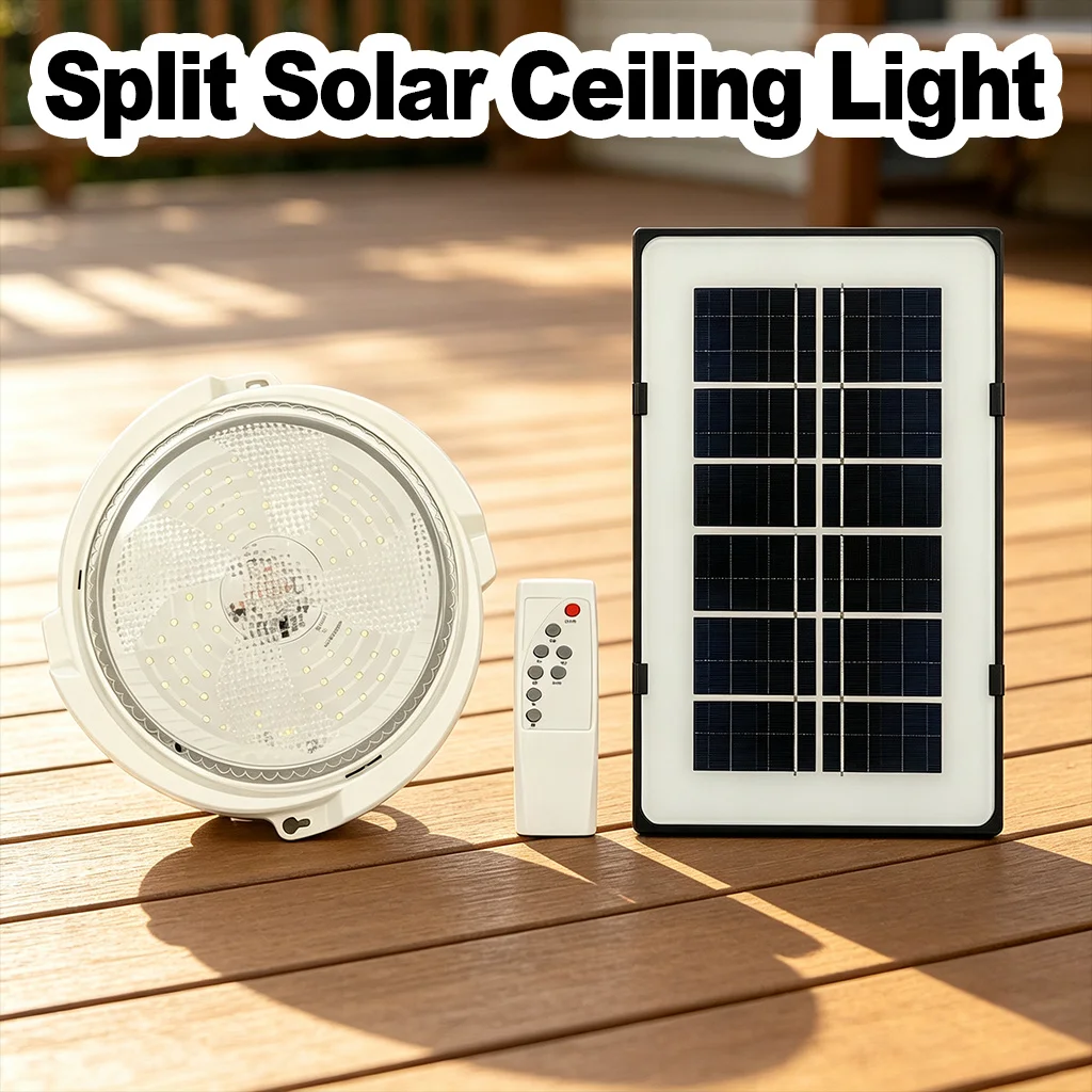 Outdoor Solar Pendant Lamp With Remote Indoor Shed Ceiling Light Automatic Night Light for Porch Lighting Fixture for Corridor